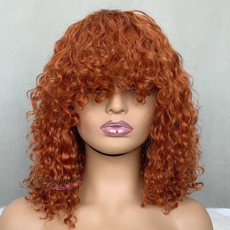 Luxury Raw Hair Fringe Bob Wig - 12" Luxury Curl