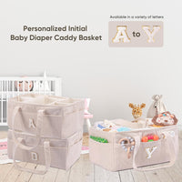 Diaper Caddy Organizer Baby Storage Basket Personalized