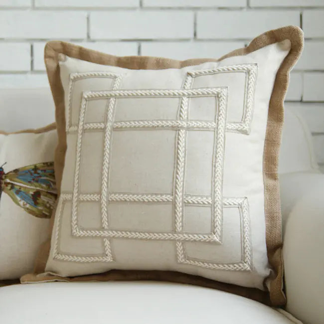 Geometric Decorative Pillows Beige for Home