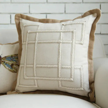 Geometric Decorative Pillows Beige for Home