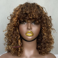 Luxury Raw Hair Fringe Bob Wig - 12" Luxury Curl