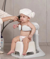 Foldable Baby Bath Seat & Standing Support with Armrest