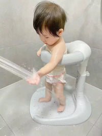 Foldable Baby Bath Seat & Standing Support with Armrest