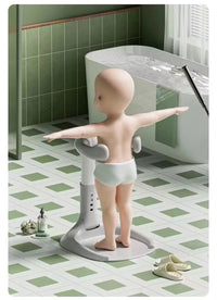 Foldable Baby Bath Seat & Standing Support with Armrest