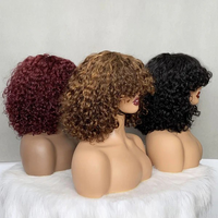 Luxury Raw Hair Fringe Bob Wig - 12" Luxury Curl