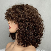 Luxury Raw Hair Fringe Bob Wig - 12" Luxury Curl