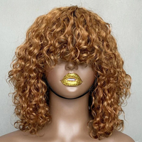Luxury Raw Hair Fringe Bob Wig - 12" Luxury Curl
