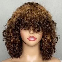 Luxury Raw Hair Fringe Bob Wig - 12" Luxury Curl