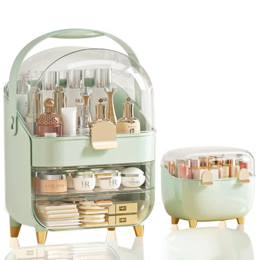 Bathroom Counter Organizer and Green Skincare Holder