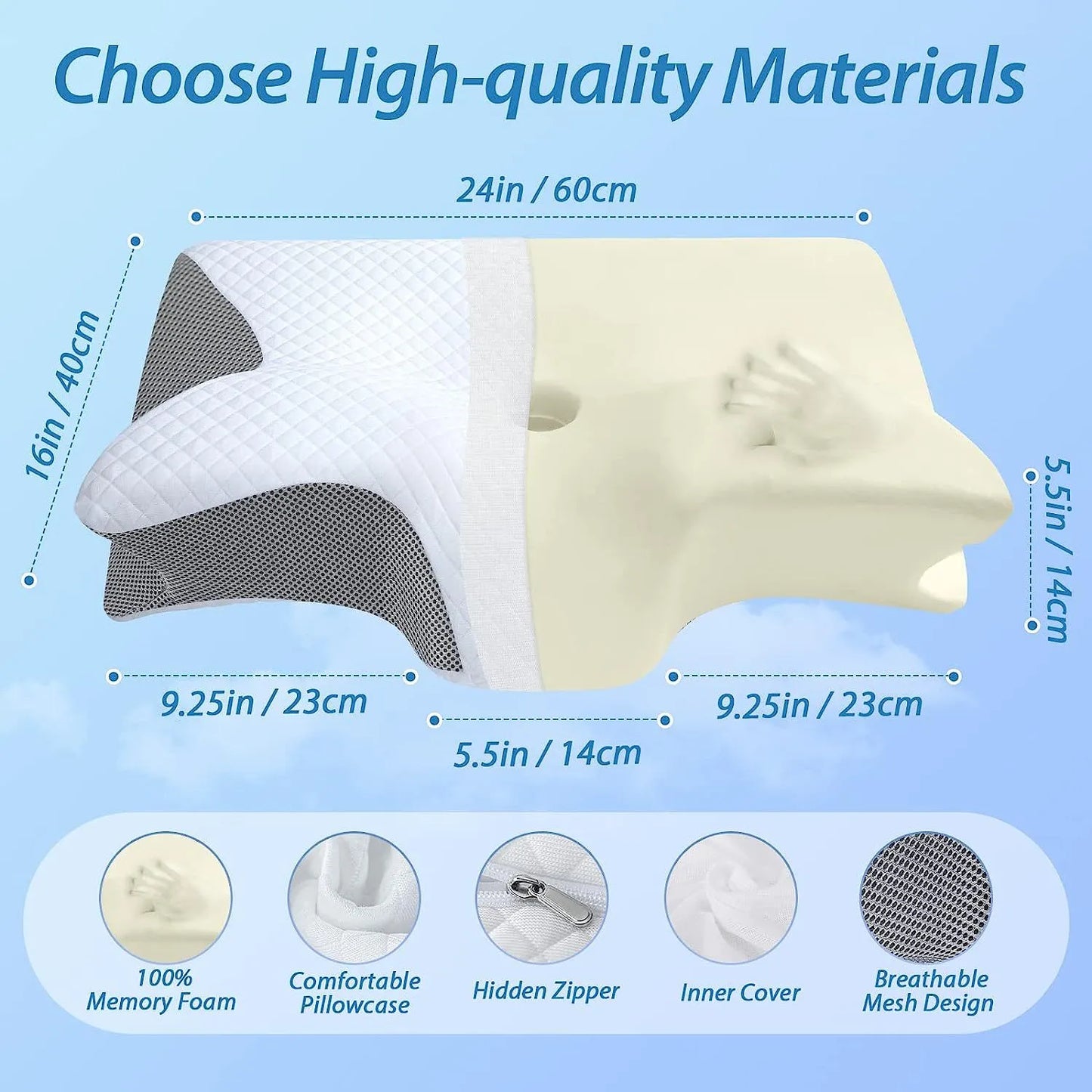 Memory Foam Inflatable Neck Pillow