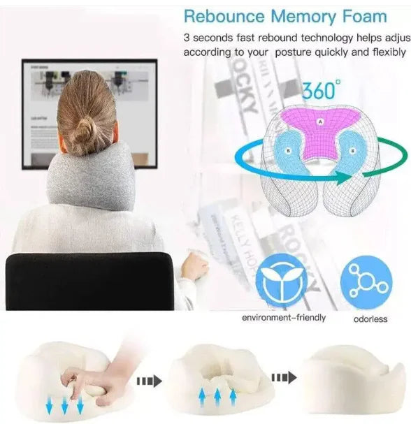 Memory Foam Neck Pillow for Travel